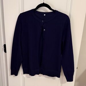 Navy Cardigan Sweater